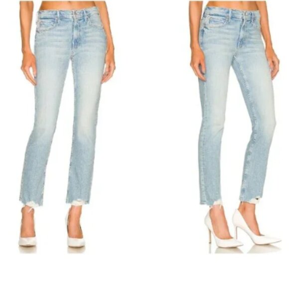 MOTHER Superior Flirt Fray I Confess Mid-rise Jeans 28 Made in USA! $258 - Picture 2 of 10